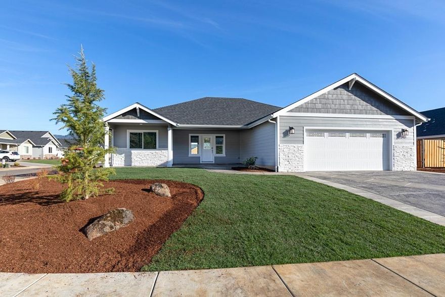 Illinois Valley's Premier Subdivision! The Redwood floor plan has just begun at 1810 sq ft, Located on .21 acre lot number 07. Featuring a beautiful double door entry, vaulted ceilings, finished 2 car garage, propane fireplace and fully tiled master suite shower and flooring. The home will be move in ready with stainless steel appliances, window treatments and front/back landscaping with sprinkler system. Pomeroy River Estates is a local hidden gem with highly desirable river access for swimming, fishing below the dam and enjoying the mountain views! This community is close to town and has that peaceful country feel. The community also offers secured RV parking area for your recreational storage needs. Photos are of new construction and may only be and example. Come see what Pomeroy has to Offer!