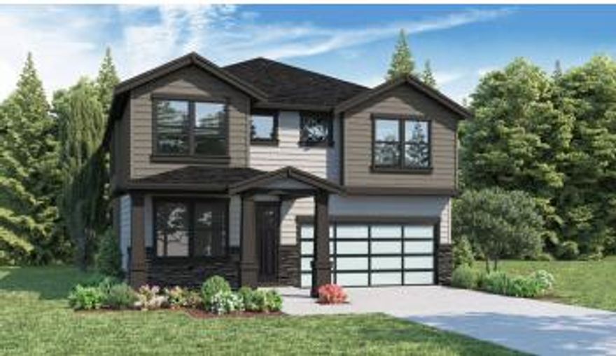 DR Horton's newest community, Lodges @ Bachelor View, has a highly desirable location convenient to the mountain & trails! Live where you play!  Our Ashland plan offers an open concept layout with 5 bdrms & lrg bonus . Kitchen with large island overlooking living space and formal dining rm.  High end finishes throughout: stainless Kitchen-Aid appliances, gas cooktop and hood vent, quartz countertops, soft close drawers, painted cabinetry, under cabinet &  pendant lighting &  walk in pantry.  Upstairs is a luxurious primary bdrm with en-suite, tile surround shower, free standing tub & dual vanity. Large bonus/media/ hobby or play rm.  Additional storage & finished garage. Fully landscaped & irrigated, rear yard fencing & covered patio. $7000 closing cost incentive w/ affiliated lender.  Exterior photo is of model Home & not representational of elevation style, colors or masonry.  SW Century Dr to Left on Bachelor View Rd. Left on SW Marshmallow. Right on Tippytoe.