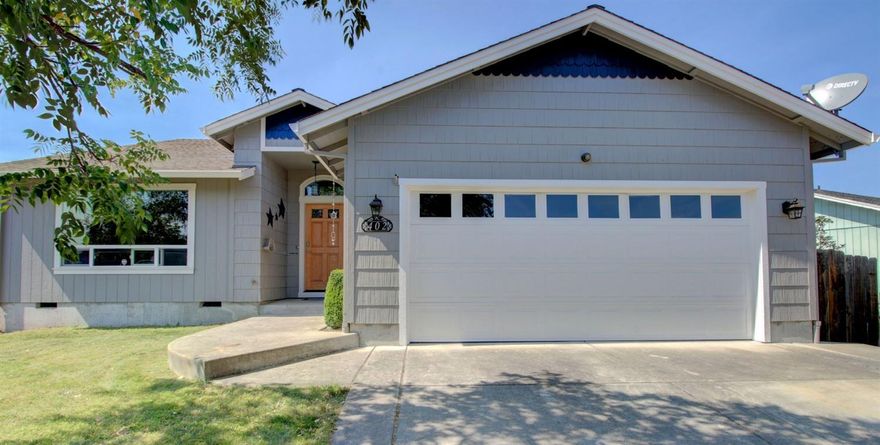 Immaculate Home On A Very Private Street, Close to Downtown Medford & Shopping! Hardly any traffic on Hayes keeps this home quiet; tons of updates by the Sellers make it Move-In Ready. The 2-car finished garage is fully decked out with custom painted floor & custom built-in workbench/cabinetry. Immaculately maintained, this home boasts laminate floors, vaulted ceilings in the living & dining room + a cool tile entry. It has an incredible kitchen with Birch shaker custom cabinetry/plant shelves. The large master has a slider to the back yard, walk-in closet & there's a walk-in shower in the master bath. Recently, the Sellers have painted the exterior, replaced carpeting, installed a newer HVAC system with a Solar-powered attic vent & newer hot water heater. The house is wired with CAT5 throughout & has been wired for alarm system. Both the front & back yards are beautifully landscaped with timed sprinklers; the back has a gorgeous covered back patio, ceiling fan, and huge back yard.