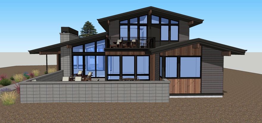 Exquisite Mid-Century Modern home in one of Bend's newest neighborhoods, Discovery West.  Lot overlooks future open space and Discovery Park extension from the expansive paver patio, complete with gas firepit for those cool evenings.  Vaulted entry foyer leads to an open/vaulted great room, dining area and generous kitchen.  Kitchen features custom cabinetry, slab quartz counters, premier appliance package and large pantry.  Resident bedroom suite on the main floor with radiant floor heat in the bathroom, walk-in ''wet room'' with tiled shower and soaking tub & walk-in closet.  Additional downstairs guest suite downstairs offers flexibility as a bedroom or possible office/flex space.  Upstairs includes two additional guest bedrooms, guest bathroom and flex/bonus space with walk out deck.  Three car garage with oversized 3rd bay with an 11' door accommodates most custom vans/class B RV's.