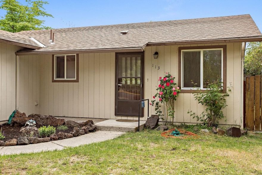 Two homes on one lot. Another way to say it is Duplex. However, the units are not attached. Great as income property or an in-law set up. Main home is 3 bedroom 1.5 baths, 1214 sq. ft. Main bath has new tub and surround. 2nd unit is 1 bedroom 1 bath, 616 sq. ft. It has a full kitchen and a new deck off the slider. Main home has a new roof, water heater, all new vinyl windows and paint. With all of the recent updating both units are in very good condition. Rents have been projected at $1,200 for the main home and $700 for the second unit. Wonderfully located nearby services and shopping.