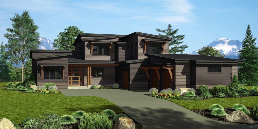 Chic new modern home in Tartan Druim. Currently under construction, this open 4 bedroom, 4.5 bath home features a master on the main level, study and three additional second level en-suites and media/bonus room. Luxuriously finished w/solid surfaces, woods, custom cabinetry, high end appliances and amenities that include A/C, gas forced air and a 3 car garage. Set in Tetherow & bordering the Deschutes National Forest, Tartan Druim offers direct access to Phil's Trail & is conveniently located on Bend's West side. The neighborhood park, Tartan Place, features 3 acres of grass, bocce ball courts, firepit, and more.