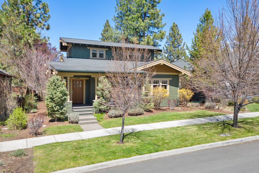 Welcome to this enchanting Craftsman-style home nestled in the heart of Northwest Crossing, Bend, Oregon. With 1858 square feet of living space, this residence offers a perfect blend of comfort and elegance. Step inside to discover a thoughtfully designed layout featuring the primary bedroom conveniently located on the main level, ensuring ease and accessibility. Upstairs, two additional bedrooms provide ample space for family, guests, or a home office, offering versatility to suit your needs. Beyond the front door, you'll find a welcoming interior filled with natural light and a sense of warmth. The open-concept living area creates a seamless flow between the living room, dining area, and kitchen, ideal for both everyday living and entertaining. Located in the highly sought-after community of Northwest Crossing, this home offers convenient access to parks, trails, schools, shops, and dining, ensuring a vibrant and active lifestyle for its residents.