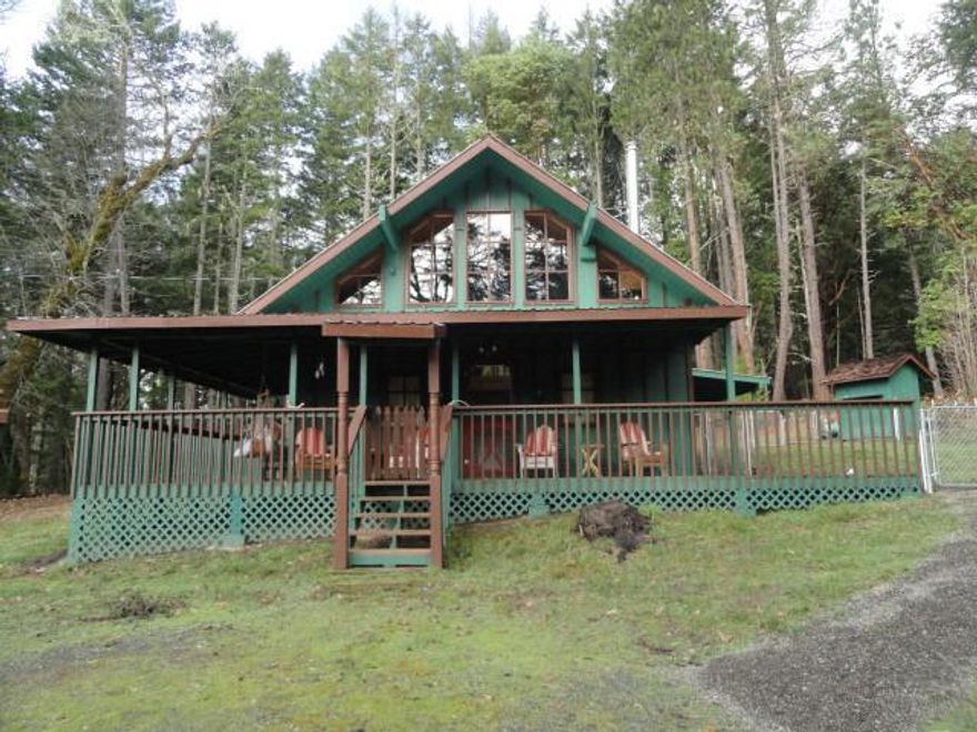 Property is in highest and best offer stage. Don't miss out on this well cared for 2 bedroom chalet. 1320 sq ft with 2 stories,spacious loft, hardwood floor for most of it,beautiful cedar walls, tongue and groove ceiling, partial usable land around the home & quite a bit of treed land.