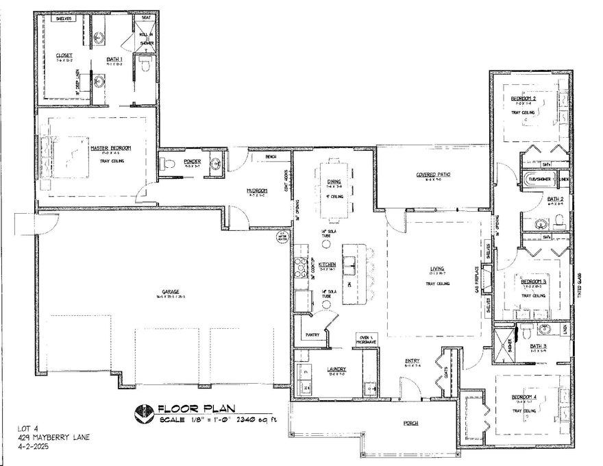 Still time to customize this Single level, 4 bedrooms, 3 1/2 baths, 3-car garage, HUGE RV parking with hook-ups AND room for a pool!  You'll love this new floor plan by Mark Thomas Construction. Large welcoming front porch, spacious entry with large coat closet. Great Room with gas fireplace, a wall of windows to south facing rear yard, and built in shelves. Island kitchen with walk-in pantry, Kitchen-aid cooktop, wall oven/micro, and fridge. Dining area adjacent to kitchen. Large utility room w/folding counter and sink. Guest bedroom wing with 2 spacious bedrooms and guest full bath PLUS a separate 4th Bedroom with accessible bath and walk-in closet.  Large mudroom area with half bath. Master Suite wtih water closet, custom tile shower, dual vanities and large custom closet. Garage is 3-car and finished. RV parking is 16' wide with RV hookups. You'll love this sweet west Central Point location in the Mae Richardson school dist.