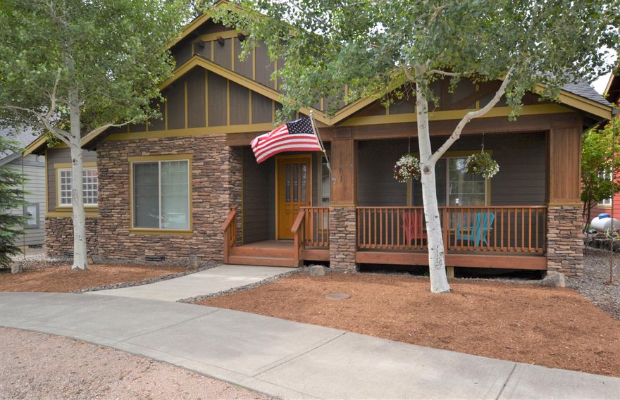 Welcome home to this charming single level northwest style home in the heart of Sisters. As you enter the front foyer there is a large coat closet and formal living room with propane fire place and vaulted ceiling. The gourmet kitchen features stainless appliances, kitchen island/breakfast bar with granite counters and plenty of storage in the custom built-ins or in the full size pantry. There is a comfortable family room to the rear of the home with trayed ceilings and direct access to the covered and gated back deck. With two generous sized bedrooms there is plenty of room to house guests. The master suite highlights a walk-in closet and the master bath boasts a jetted soaking tub, tiled walk-in shower, double vanity and enclosed toilet room. Beautiful hardwood floors and travertine tile throughout the home. This home also features dual water heaters, heat pump, paver patio with privacy fence and new interior paint. Close to downtown Sisters, your next home awaits!