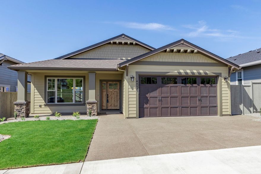 NEW, one level home located in Silver Oaks, a new 55+ development built by Mahar Homes, Inc.  This craftsman style home has one of the best lots in the community with VIEWS and a larger lot and expanded patio area.  The interior features include wide plank, hand scraped hardwood floors, blonde wheat stained Alder cabinets, Quartz countertops in the kitchen and bathrooms.  Tile floors in bathrooms and laundry.  All tile surrounds in showers.  Fencing and landscaping is included, and this home is certified Earth Advantage Platinum for maximum energy efficiency  and lower utility costs.  Listing agent is related to the seller.