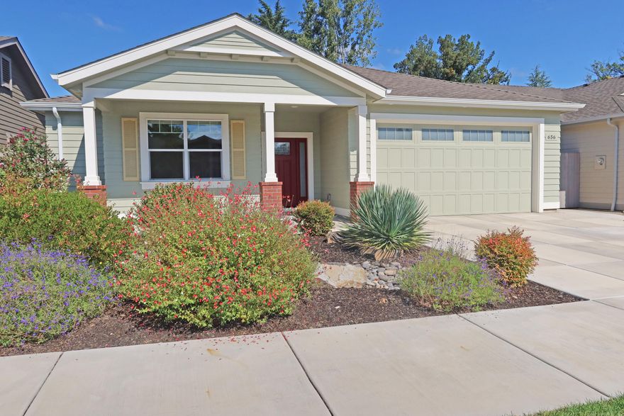 Incredibly beautiful, move in ready single story home built in 2019! Vaulted and coffered ceiling details, open concept kitchen, engineered real wood floors and more! Back yard is fenced and has delightful peach tree and herbs. Sprinklers front and back , 2 car finished attached garage all in a convenient SW Medford location! Recent home inspection, drone aerial exterior video and Matterport 3D interior video all available online. Don't wait to tour this amazing home!