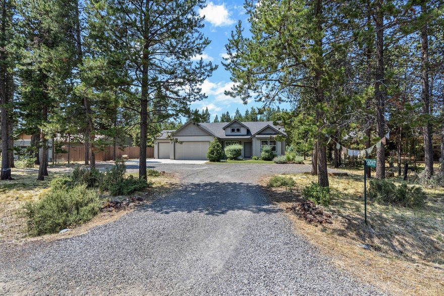 Are you looking for a stunning single level home that encompasses the perfect layout w/ plenty of breathing room? Well...Welcome home to this and so much more! Beautifully placed on just under 1/2 an acre located about 20 minutes outside of Bend. Enjoy a kitchen w/ tons of space without missing a precious memory or moment with Friends and Family gathered in the great room or lrg dining area. Primary bedroom has an award winning bathroom design w/ huge walk-in closet, soaker tub, and walk-in shower. Great office or 4th bedroom option. 3 car garage and shed in backyard for a little extra storage space. Enjoy the Deschutes River, and gorgeous Lakes in the summer, and popular Mountains in the winter time, all located close to home!