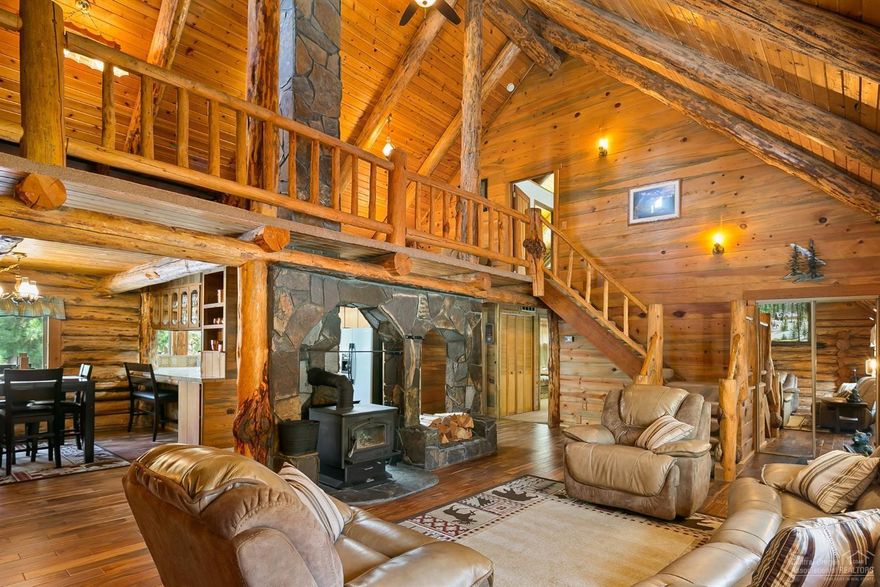 Looking for that special retreat? This spacious custom log home is nestled among the pines on 2.4 acres & backs to a 160 acre parcel-offering you that exceptional Central Oregon lifestyle! Cross country ski out your back door or take a short walk to the Little Deschutes River for fishing. Plenty of storage in the 34x26 outbuilding w/shop. Home has been well maintained w/an abundance of upgrades. All furnishings included. Ready for you to move right in & start creating a lifetime of memories!
