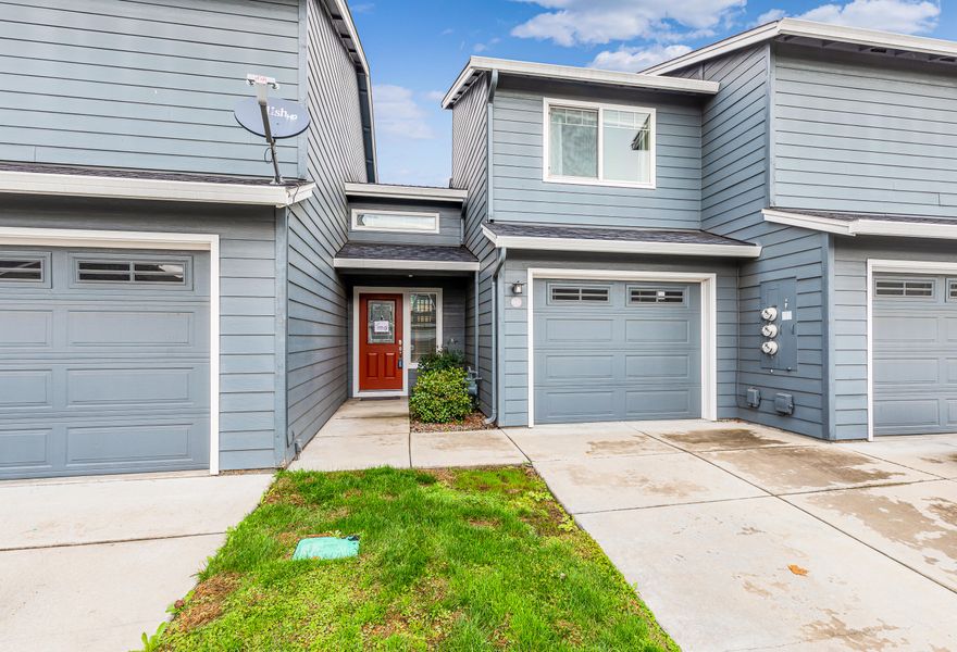 These townhomes don't come available too often...here's a great one!  Wonderful, well taken care of neighborhood!  Home is vacant and has been cleaned ready for it's next owner. This townhome is cozy, but perfect for first time home buyers, investors, etc, that don't need a lot of space and prefer no yardwork (HOA dues take care of landscaping).  There's a patio for BBQing too!  Close to shopping, services and more importantly ''Costco''!! Refrigerator and washer/dryer are also included.