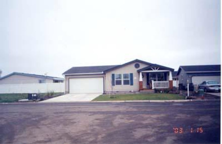 Miller Estates, 55 & over community. Beautiful, like new, open floor plan w/sep. fam. rm., insulated & finished 2 car garage, lovely covered patio & lived in for 1 yr. Landscaped, front & rear w/auto sprinklers & vinyl fencing. Lg. kit. w/snack bar, master ste. w/walk-in closet, soaker tub & 48 shower. Your buyers must get inside this lovely home to see the quality. Incl. skylights, paddle fans in 3 beds & living rm., smooth top rng, 5x5 ref. w/icemaker.