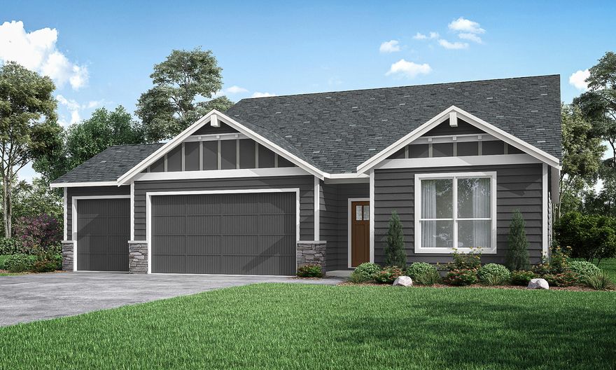 New construction in the desirable Eagle Point Golf Community! Step into this inviting 1,803 sft single-level home, where comfort meets open-concept living. With 3 bedrooms and 2 bathrooms, there's plenty of room to grow, relax, or entertain. The heart of the home, a spacious great room and kitchen, features vaulted ceilings that make the whole space feel light and open. It's the perfect place to unwind, connect, and truly feel at home. Home features a 3-car garage, perfect for your golf cart or extra parking. Home to-be built. Set to break ground in November. Floor plans are computer generated and actual construction may vary. Pricing, dimensions, exteriors and specifications are subject to change.