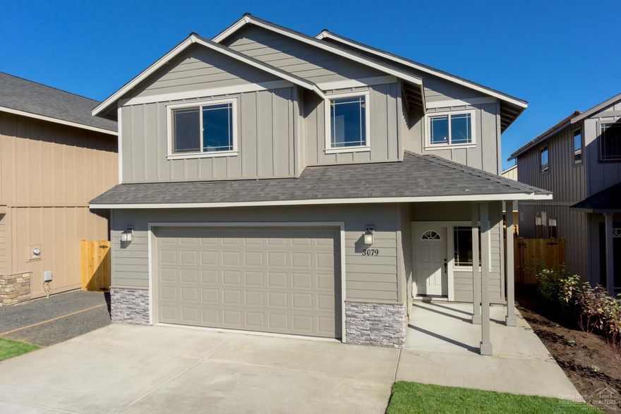 Laurel floor plan in one of Redmond's premier neighborhoods. 4 bedroom, 2.5 bath, 2,415 sf of living space. Lg great room w/fireplace open to Dining & Kitchen w/eating bar. Modern white cabinets, Quartz slab counter tops, all Stainless Energy Star appliances. Gas forced air w/high efficiency furnace & A/C. Triple, tandem car garage. Front & Back Landscaping w/ auto sprinklers, fully fenced. 11 other floor plans available - Model home @ 3095 NW Alder Pl Thu-Mon, 12-5pm