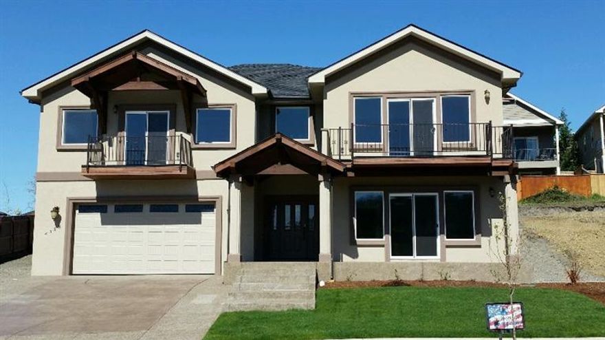 Motivated! Just completed January 2015. Wake up to beautiful, sweeping views of the valley and mountains from your master bedroom! Ditto on the wonderful views from the great room!!! This outstanding floor plan also includes: full stucco exterior, deck off the master and the great room, downstairs activity room, approximately 785 sq. ft. garage with shop area and extra storage areas, granite counters, flooring is wood, carpet, tile and stone, spacious covered patio, front and back landscaping with fencing and sprinklers! If buyer prefers gas cooktop, builder will install at no additional cost, make and model to be determined. This home is quality from top to bottom! Hurry on this one. If this home does not work for your needs, we have several other lots for custom build to suit homes! (Your plan or ours)