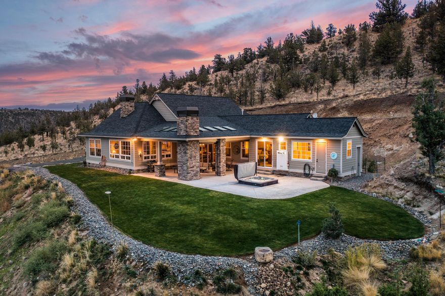 This almost new, custom-built home, has everything you could want! No costs were spared when constructing this beautiful estate, which features some of the finest details & high-end finishes throughout the 2,689± square foot home. Featuring 3 bedrooms, 5 bathrooms, office, library, bonus room above garage, & stunning outdoor lanai. With a large, open concept, an abundance of natural light, & huge windows taking advantage of the mesmerizing views, this home feels so welcoming as soon as you step inside. The kitchen features a gas range, island, breakfast bar, oak cabinets, pantry, & beautiful backsplash. Cozy up around the fireplace & take in the Central Oregon sunsets. Or sit outside on the lanai, which also features a gas fireplace, tv, custom shades, inground hot tub, & outdoor shower. The primary suite features a walk-in closet, soaking tub, walk-in shower, large vanity with dual sinks, & a slider to the outdoor patio. The 4 car garage includes a/c, heat, bathroom. So many features!