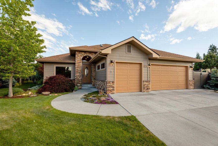 Beautiful custom built, one owner home, above Klamath Lake! Featuring 3 beds, 2.5 baths with potential for 2 primary suites (1 on each level) or family room with tile step in shower & walk-in closet. Office/den with half bath off the entry. Open floor plan with 9' ceilings, tile & luxury vinyl wood floors throughout. Formal dining with 2 sided, gas fireplace into great room. Custom cherry cabinets with pull outs, solid counters, stainless appliances, island with bar seating & oversized walk-in pantry. Upstairs is primary suite with walk-in closet, 2 sink with vanity in between & oversized tile walk-in shower. French doors lead to sunroom with sliding door to back patio & fenced yard. Custom landscape with in ground sprinklers front & back, garden shed, gas plumbed BBQ & views of the park across the way. Additional features include 4 zoned gas forced air heat & AC with electronic air filter. Recirculating hot water system & water softener. This home is one of a kind, and you ne