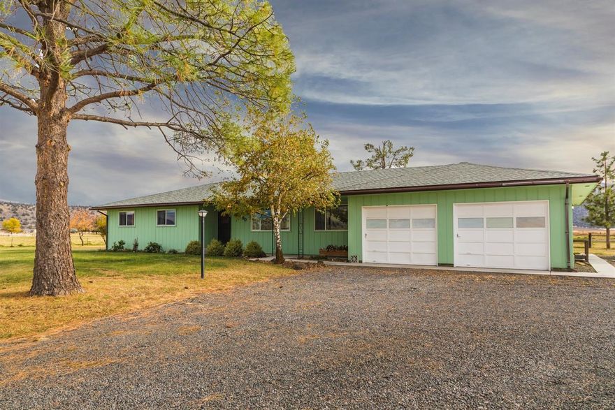 Come enjoy quiet country living. This 3 bedroom, 2 bath home sits on 16.45 acres. Enjoy sitting by the wood stove in the winter and sitting on the patio with beautiful views in the summer. Plenty of room for horses, cattle, and other critters! This property has A water rights for 15.85 acres.