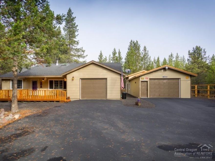 A beautiful, single-level home in a park-like 1+ acre setting. Pride of ownership shows throughout entire property. Home interior has been completely updated. The spotless 20x62 dream shop is fully insulated, can hold 6 cars, extra concrete poured to support a future car lift. Property is fully fenced and gated. A new well is one of many improvements. This property will make an outstanding primary residence or second home here in Central Oregon. A must see!