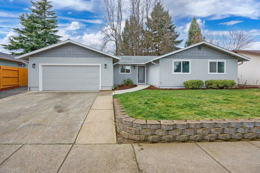 Move-in-Ready! Built in 1977 with 1524 sq ft this nice home has been tastefully updated with fresh paint inside and out; new laminate flooring throughout; kitchen with granite countertops and new cabinets; primary suite has walkin shower.  Family room with new patio slider; new laundry room with granite counters and sliding barn door; garage has new epoxy coated floor.  Big back yard that is all fenced.  This home is in a nice neighborhood and ready for it's new owner!