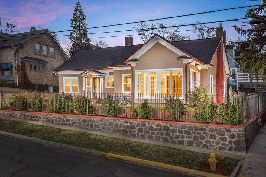 Amazing 1919 home originally built for the Collier family. Custom built five bedroom 2 bath Craftsman home with great curb appeal. New windows, new gas heating system, new tile in the sun room, kitchen, bathroom new paint inside and out, new tile in the bathroom, new carpet through-out, freshly stained decking. Amazing original craftsmanship. One of a kind home!! Solid wood doors, oak flooring. New gas fireplace and new gas forced air. High custom arched ceilings with picture rail. Custom Wrought Iron Fence. Large full basement. Additional heated square feet of basement approx. 512.00 for approx. 3005 total square feet. Own a piece of History. Seller providing a First American Basic 1 Year warranty with a clear pest and dry rot report.