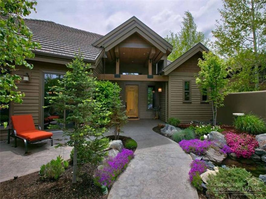 Absolutely stunning home in Broken Top, Bend's premiere golf community. Relax in the gated courtyard and listen to the peaceful waterfall. Or kick up your feet on the deck and enjoy the panoramic view of the 17th fairway and pond. Amenities include a family room, den, formal dining, gourmet kitchen and a luxurious master suite-separate from the other bedrooms. Tastefully appointed home with 3 gas fireplaces. Oversized 3-car garage, with attic storage, provides plenty of room for vehicles and toys.