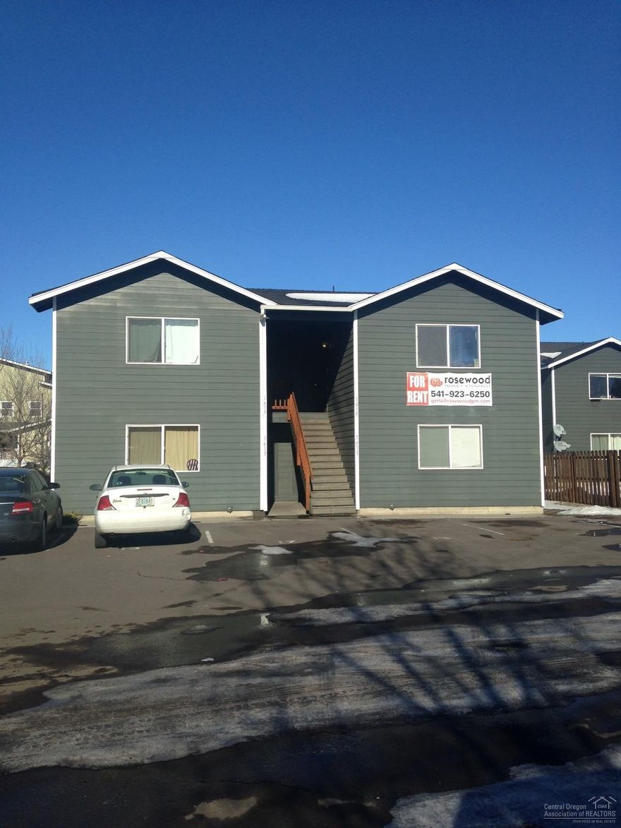 Attractive 4-Plex in a convenient SW location near Albertsons, Redmond Theater, Shari's, Bi-Mart and other retail stores. All 3 bedroom, 2 bath, 1098 sq. ft. spaces with patios or decks and at least 2 parking spaces per unit! Large .30 acre lot. Easy access to Hwy 97! Professionally managed!