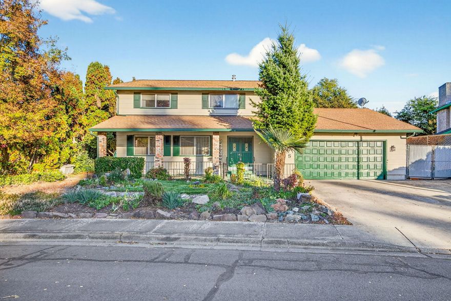 OPEN HOUSES Thursday, 11/13, 3-5pm & Saturday, 11/15, 11-1pm.

Beautifully updated home in the Central Point School District with a private, landscaped backyard and in-ground pool! This spacious home offers 3 bedrooms, 3 full baths, and two living areas, ideal for entertaining or multi-generational living. The primary suite includes a private balcony overlooking the pool, while a cozy gas fireplace adds warmth to the family room. Enjoy sunny days by the pool and extra parking, including space for a small RV. Updates include laminate flooring, bathrooms with tile floors, rainfall shower and new vanities, fresh paint, upgraded vinyl windows, and a modern kitchen with marble counters, gas stove, and newer appliances (all included). Roof replaced 13 years ago; new black plastic and ducting under the house 8 years ago. Move-in ready with great schools, beautiful updates, and an inviting backyard retreat! Priced to sell!