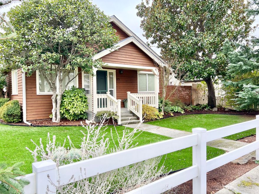 Sweet Bungalow! This super cute 2 bed 1 bath 1008 Sq Ft home is a solid 1925 gem, with lots of upgrades! This neighborhood has many renovated homes showing of pride of ownership. The beautifully remodeled kitchen with granite counter tops, all new top of the line appliances and cabinets is so inviting. The living room and kitchen have beautiful newer hardwood floors with a rich warm tone. New insulation blown into the attic. The bathroom is also remolded and modern.
Both the front and back yard are serenely landscaped with an automatic drip system, low maintenance turf ( pet friendly ) and a lovely small pond with filtration system in the back. There is a single car garage with an automatic door opener, that also has extra work shop area and storage.
You will love this peaceful home in town as it is perfectly located to all downtown amenities and Riverside park! Go out get some fresh air and enjoy a walk through our beautiful community! 
The price is nice and this beauty won't last