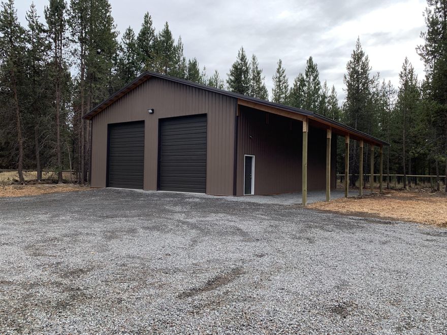 Great location! Brand new 40x50 shop with 14x50 covered storage area. Fully fenced 1/2 acre. Shop is not insulated and has 200 amp electric service. This is the perfect place to store all your toys for the active Central Oregon lifestyle! Easy access to Sunriver's amenities, the Deschutes River, Mt Bachelor, and all the Cascade Lakes.