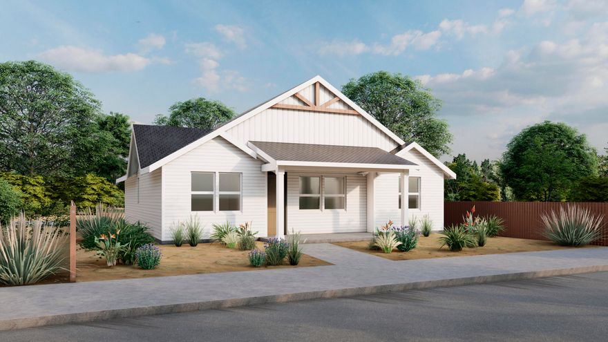 Charming Single Level cottage on corner lot in the Prairie Crossing neighborhood. A neighborly well-designed community distinguishing itself from the ordinary. A
community built with quality and efficiency. This darling two bed, two bath home features Luxury-inspired finishes with solid surface counter tops, soft closed drawers,
floor to ceiling tile in primary shower, heated floors, walk-in closet, and double vanities. Two covered patios ensure you are able to relax and take in the outdoors and
views of the manicured park. Earth Advantage Certified, Central AC, tankless hot water tank, engineered hard wood floors and 8' front door. Finished oversized 1 car
garage and so much more. Community Park, Pavilion, and Dog Park. Directly N of Ridgeview HS and W of Canal.