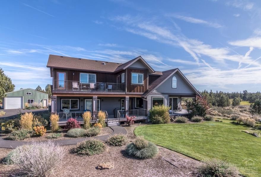 Multi-generational Property! 1031 exchange. Owner terms available with 35% down. Flexible terms This is it! 4 bdrms, 5 baths w/ outstanding Cascade Mtn views. Currently, this home has three rentals with market rents and is professionally managed.There are two bedrooms in the main house and 1 bedroom/bath in each guest quarters. Updated kitchen with granite countertops and under-cabinet lighting. Custom bathrooms with tiled showers and soft close drawers. Master bedroom on the main floor with a private sauna. Enjoy the private setting and beautiful mountain views from multiple areas of the home. 7 acres of native trees, rock outcroppings, and rolling terrain. 30x36 insulated metal shop with it's own septic tank. In the shop is an office area that is plumbed and could easily be turned into a third guest quarter. RV parking. Short Term Rental Eligible. Vacant. Go Show. Use door on the left. (north side of house