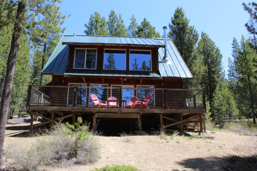 CRESCENT CREEK FRONTAGE!! Sit on the deck of this adorable cabin and listen to the ripple of the creek or watch the kids play. Excellent VRBO history. Sleeps up to eight comfortably Newly built 12X12 storage shed for your extras  Easy in and out access with the paved crescent moon driveway. Comes fully furnished and ready for you to move in and start enjoying. Shows pride of ownership and located approx. 1/2 mile from Crescent Lake Junction. Access to forestland approx. 2 blocks. Crescent and Odell Lakes approx. 3 miles.  Willamette Pass Ski Resort and Pacific Crescent Trail approx. 9 miles. Everything you need for a fantastic getaway.