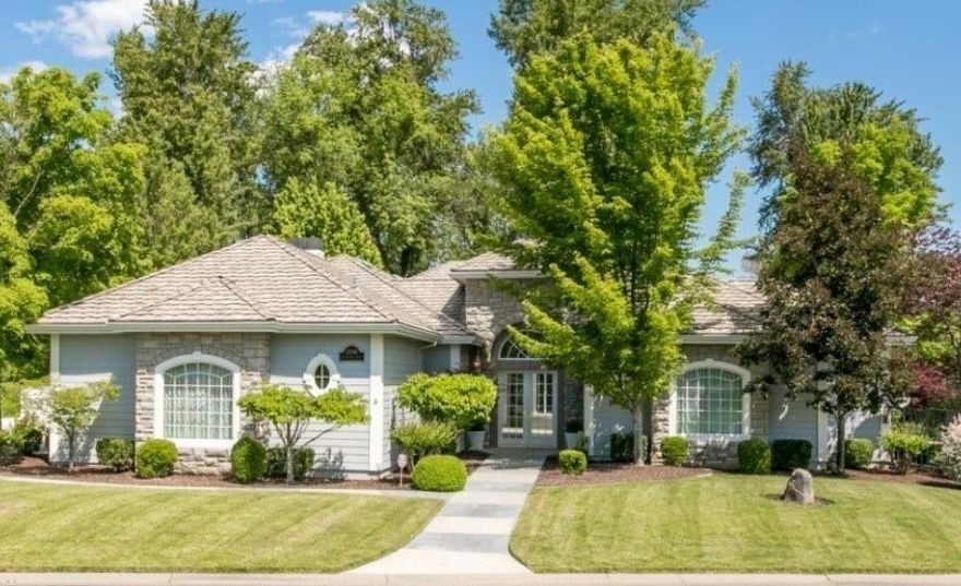 Exquisite Contemporary Home on the Rogue River. This one story, 3,487 square foot home on an acre is in a neighborhood of impeccable homes and enjoys spectacular river views with an expanse of river frontage. Built by this owner using quality and top of the line amenities throughout, the home features a welcoming private courtyard and a comfortable floor plan for everyday living and entertaining. Beautiful tile Entry, Living room with 17' ceilings, Dining room, amazing Kitchen, Breakfast nook, Family Room with gas fireplace, Guest bedroom suite with full bathroom, an Office, Powder Room, Laundry room, and spacious Master suite with 2 walk in closets, large shower, jetted tub and two separate vanity sinks. There is a very special guest suite with fireplace, walk in closet and full bathroom. Three car oversized garage, outdoor kitchen, back patio, private well, irrigation, and common area boat ramp and tennis courts. A list of the amenities and wonderful features is available.