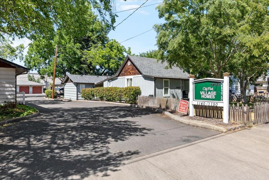 Incredible investment opportunity with 10 total units, six individual garages rented separately, and a coin-op laundry room. City Park Homes offers a village-like setting with 4 individual homes, 1 duplex, and a well-maintained 4-plex built in 1999. All units have vinyl windows and unique features, some with private yards, driveways, covered parking, and washer/dryer hookups. The 4-plex includes A/C, dishwashers, disposals, and shared coin-operated laundry below. Professionally maintained with records showing past rental history. Manageable size makes it ideal for an owner-manager. Beautiful landscaping, mature trees, and green space create a welcoming setting. Convenient location with great rental history, currently managed locally by Choice One Property Management. Ample parking and strong curb appeal throughout. Don't miss this affordable, high-potential multi-unit investment in the heart of town!