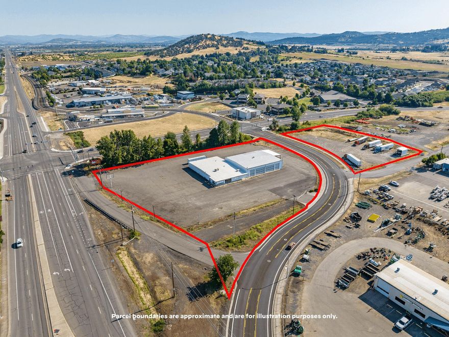 Exclusively presented for lease - 3450 Crater Lake Avenue, the former ''Webfoot Trucking'' property. A nearly 16,000 SF industrial building on almost 5 acres of paved and graveled yard, the Subject Property enjoys best-in-class visibility from over 63,000 VPD. Available for the first time in over 50 years, the Property presents the generational opportunity to control one of the most visible flex industrial properties in the entire region. The building itself consists of a large, efficient shop space with (8) powered overhead drive-ins, allowing vehicles to drive through the shop, as well as 17' clear height, extensive heat, updated LED lighting, polished concrete slab, and more. The remainder of the building includes a bright storefront, oversized former parts room, private offices, bathrooms, storage, machine room, locker room, and more. The yard space is mostly paved, lighted, and fenced - 1.49-ac gravel yard is included at asking rate. Contact brokers for the full listing package!