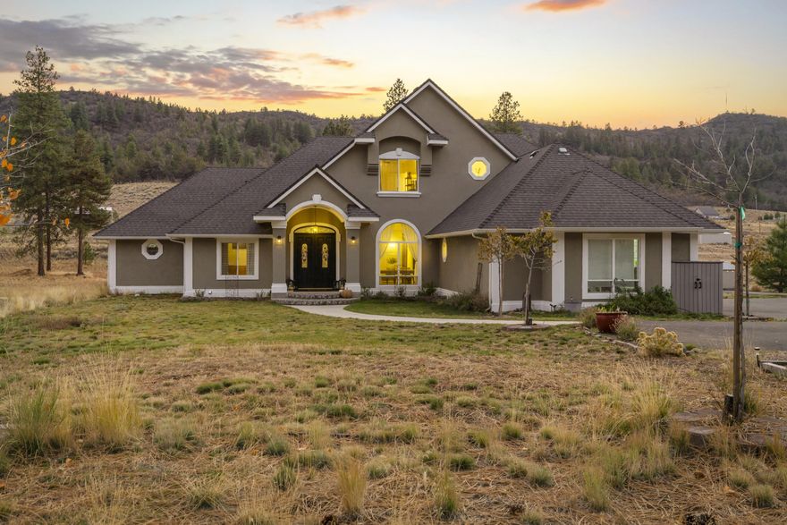 $25,000 Buyer Credit - Luxury Meets Tranquility.
Discover refined living on 4.26 private acres in one of North Klamath Falls' premier locations. This beautifully upgraded estate blends modern elegance and natural serenity, offering spacious interiors, high-end finishes, and resort-style comfort just minutes from OIT, Sky Lakes Hospital, and town amenities. The fully finished 1,836 sq. ft. lower level includes a private entrance, garage, and full amenities—ideal for guest quarters, luxury rental, or multigenerational living. Outside, enjoy a picturesque pond with dock and gazebo, perfect for relaxation or entertaining. A rare opportunity to own a luxury retreat combining comfort, privacy, and timeless appeal.