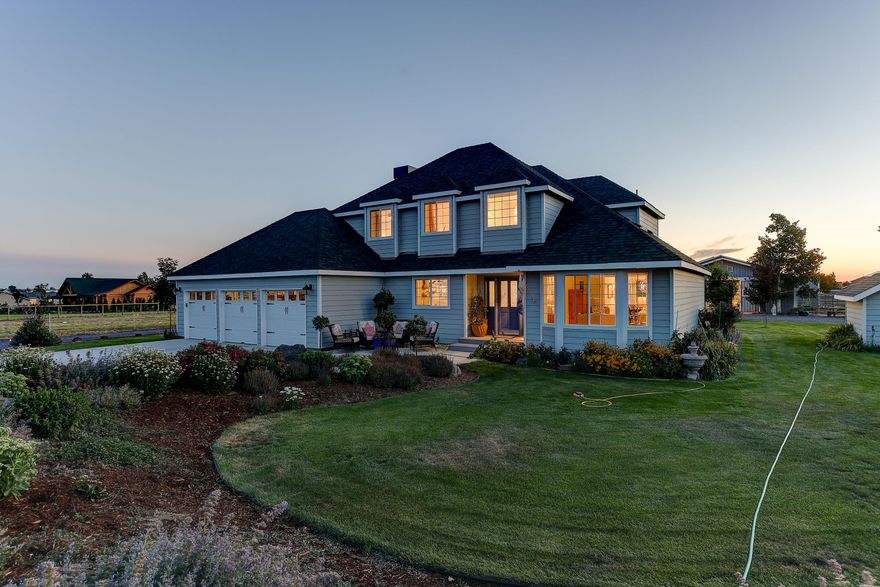 This stunning Equestrian Meadows home has it all! Smith Rock & Panoramic Cascade Mountain views, 3 bedrooms, 2 &1/2 baths w/ 2265 sq. ft. living space, 3 car garage on 6 acres w/ 4.55 acres irrigated w/pond. Located on the 1st floor you will find the living room, half bath, laundry, & formal dining room that opens up to the kitchen & family room. 36 x 48 five-stall matted barn w/ 3 runs w/an addition 48 x 36 hay / equipment storage, heated tack room, hot & cold wash rack, Nelson waters, in & outdoor dog run, 120' diameter riding arena & cross fenced. The home has been completely remodeled w/new Kitchen Aid appliances, 36' BlueStar range w/pot filler, custom cabinets, bathrooms have new tile showers, quartz countertops, soaking tub, new furnace / AC, solar system, central vac, new carpet, refinished wood floors, exterior sliding, all new windows w/transferable warranty, new roof, new front & back decks w/pergola. Call today to schedule an appointment to come see it!