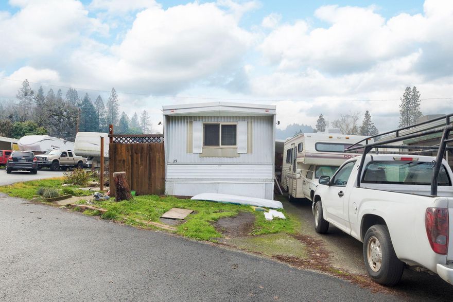 Affordable Living in Grants Pass Mobile Home Park

Welcome to 7001 Rogue River Highway, Space #29. This 2 bedroom, 1 bath manufactured home offers a comfortable layout with some recent updates already completed. While there's still room for improvement, the big stuff has been started, making this a great option for a buyer who wants to make a place their own without starting from scratch.

Located in the all-ages Grants Pass Mobile Park, this home offers convenient access to shopping, dining, and everyday essentials. The floor plan is functional and easy to live in, with natural light and space that feels cozy.

Cash purchase. Whether you're looking for an affordable primary residence or a low-maintenance lifestyle, this home is a solid opportunity to create something personal and practical. Seller is very motivated to sell