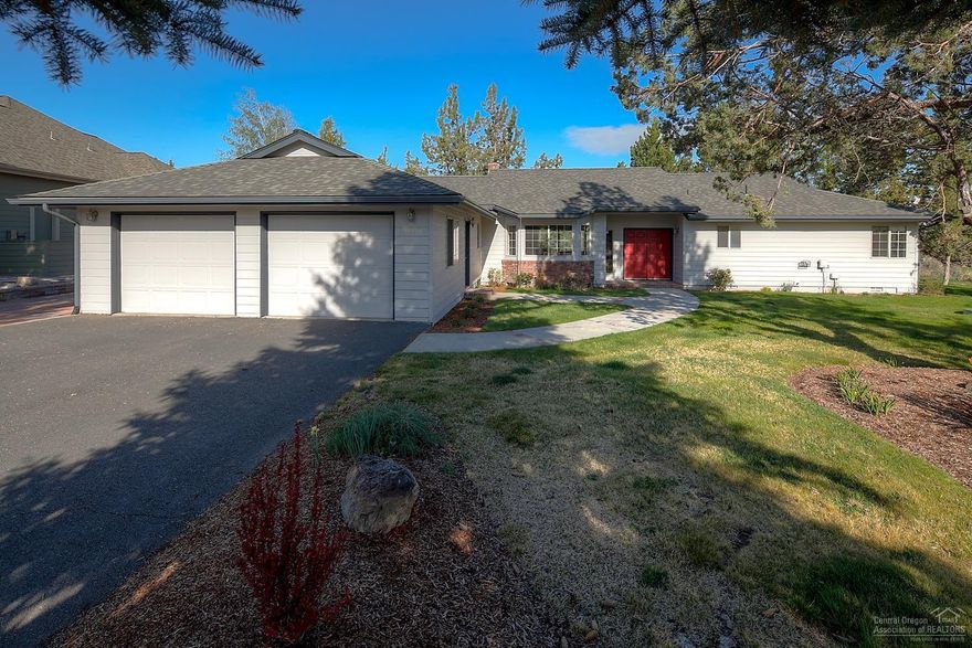 Beautiful well maintained home in gated community at Eagle Crest Resort! Located on a quiet cul-de-sac overlooking the 14th fairway of the Resort Course with peek-a-boo views of Black Butte and Mt. Jefferson. Custom home with very unique features including vaulted wood beam ceilings, brick fireplace surround with wood burning fireplace in living room and kitchen. Large kitchen and laundry room loaded with cabinetry for storage. Formal dining room, den and expansive paver patio.