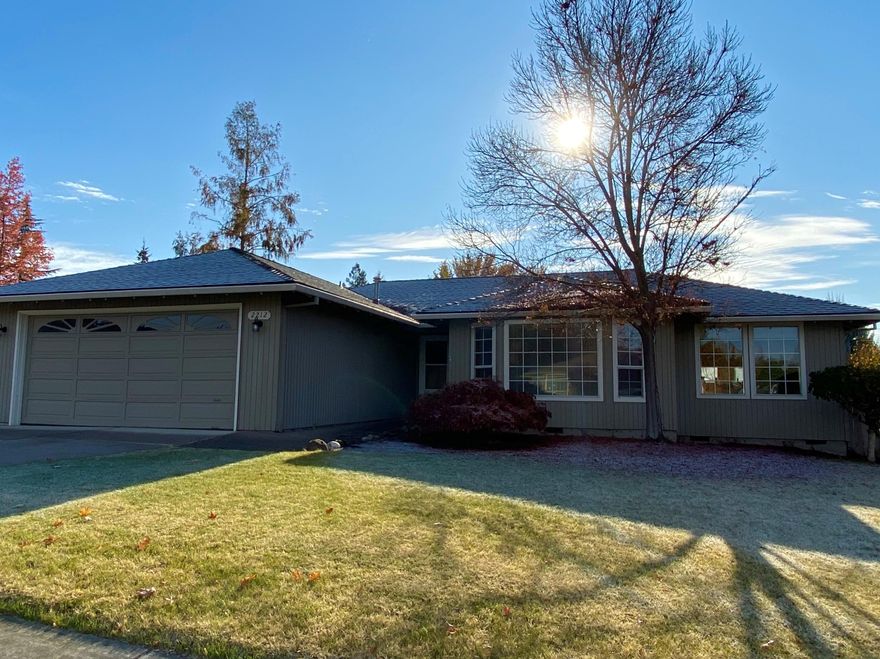 Wonderful East Medford location. 1990 DeCarlow built home in a cul-d-sak near North Medford High School. All new stainless appliances including glass cooktop, double wall ovens, microwave space-saver, French door refrigerator, and D/W. New carpet throughout, oak hardwood floors, some newer lighting and plumbing fixtures. Large living room w/bay window, plus additional family room w/pellet stove insert and brick surround. Breakfast bar w/dining nook. Ample kitchen cabinetry, countertop space, and storage throughout. Large master w/walk in closet. Cultured marble counters in baths. Indoor laundry w/more linen space. Double car garage w/opener, storage cabinets and work space. Landscape has been rejuvenated with timed sprinklers front and rear, small RV/boat parking. Newer roof (2008) electric furnace and heat pump (2017), gas water heater (2014).