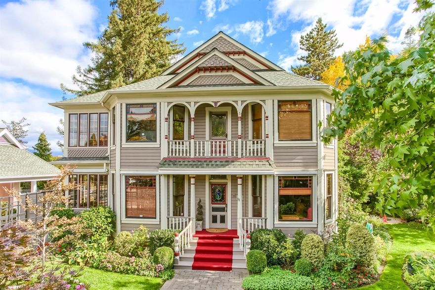 Majestic, Gorgeous Granite St. Vintage Beauty! Own a piece of history in this beautifully remodeled and updated home with architecturally designed guest addition. Prime location, just steps from our famous Lithia Park, Oregon Shakespeare Festival, award winning restaurants, art galleries and more. The main level hosts a welcoming covered porch entry, solid wood flooring, fabulous open kitchen, spacious living room with fireplace, dining room, breakfast room, office/library and half bath. Beautiful Sunroom addition opens to media room or quest quarters, with full bath. Spacious Master suite, huge walk-in closet, his & her vanities, marble shower. Ensuite guest bedroom with sitting area, balcony and spa-like marble bath. Lower level provides a great room, office space, utility, bedroom and bath. Gorgeous grounds, mature landscaping, decks, saline in-ground pool, dramatic water feature & brick patio. Large auto and equipment garage. So much to appreciate and enjoy in this Beautiful home!