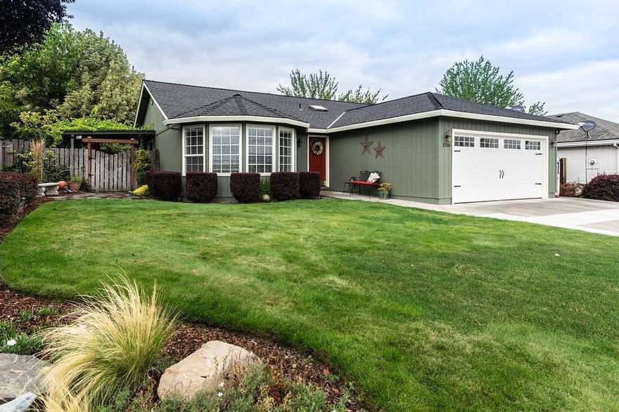 Clean, one-owner home in South Medford with beautiful curb appeal! This 3 bedroom, 2 bathroom home has ample natural light throughout including a large, bay window in the living room allowing for magnificent views of the mountains. Granite countertops throughout, tile floors, custom barn door in the master bedroom and numerous other features make this home special. Step outside to find your own relaxing oasis complete with a new pergola and perfectly manicured landscaping. In the backyard, there are also a few raised beds for gardening and a storage shed in wonderful condition. The enlarged driveway allows for abundant parking of your toys or vehicles. The care that has gone into this home and the views make it one of a kind for the price!