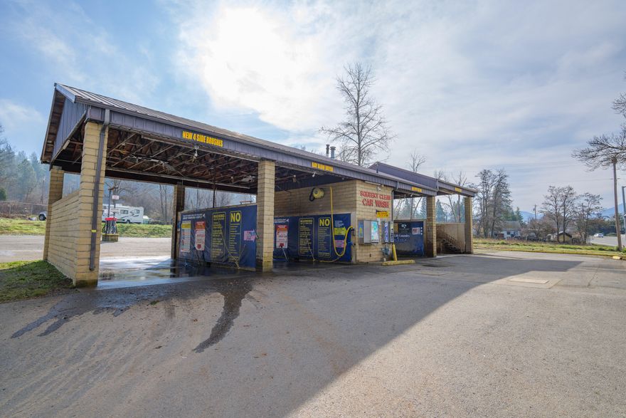 Turnkey car wash business and real estate on Williams Hwy in Grants Pass, this is a high-yield investment opportunity. Located on a prime 0.82-acre C-3 zoned lot in a high-traffic corridor with 20,000+ vehicles passing daily per a 2020 City traffic study, this property offers strong cash flow and long-term value. The fully operational car wash features new equipment installed within the last four years, multiple wash options, full-site surveillance, and a low-maintenance metal roof with LED lighting. Several low-hanging opportunities exist to increase revenue, including subleasing, storage, advertising space, and more. A rare chance to secure a thriving business and property in a high-demand market. Act now—this won't last