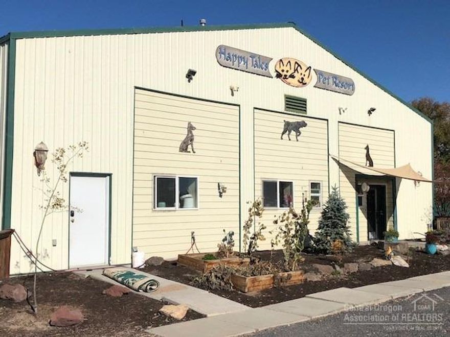 Well established boarding facility on 4.18 acres located on HWY 97 between Bend & Redmond. This profitable and growing business has excellent visibility and room to expand. The property features a 4,800 SF industrial building, two residences, pond and irrigation.