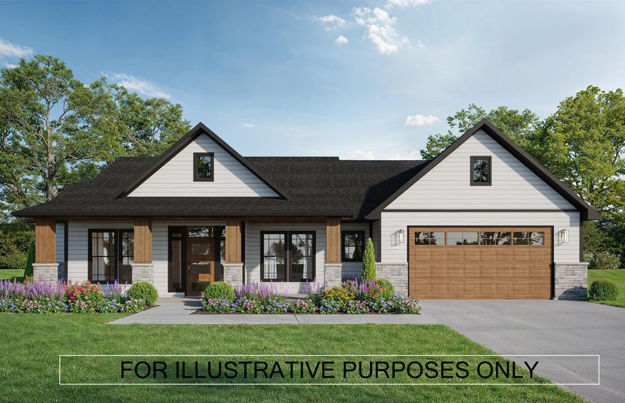 Brand new construction by Black Oak Homes! This thoughtfully designed single-level home is one of the last remaining opportunities in The Cottages at Cedar Landing. The desirable split floor plan includes a gorgeous ensuite in the primary suite, spare bedrooms with ample closet space, and an open-concept layout for comfortable living. The chef's kitchen features a large island and butler pantry, making it ideal for entertaining. A covered patio, fully fenced yard, and landscaped grounds complete this beautiful home. Don't miss your chance to secure it before completion!