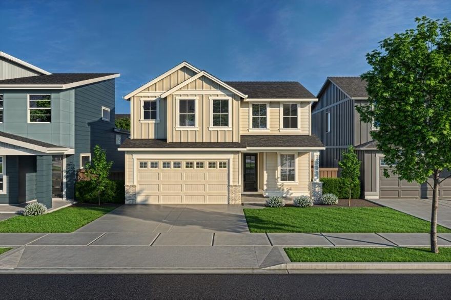 Discover the elegant Canton Plan on homesite #383 - an expertly crafted 2-story home by Pahlisch Homes, located in the sought-after Petrosa community. This thoughtfully designed residence offers 3 spacious bedrooms, 2.5 luxurious bathrooms, and a versatile den perfect for a home office and a sizeable flex space. The home showcases refined finishes throughout, balancing comfort and style in every detail. A covered porch welcomes you in, while a covered back patio invites you to relax or entertain outdoors year-round. As part of the Petrosa community, residents enjoy resort-style amenities, beautifully integrated trail systems, multiple parks, a future on-site school, and convenient access to upcoming commercial areas. This home provides not just a place to live, but a lifestyle of ease, recreation, and connection—all in one of the area's most vibrant and forward-thinking neighborhoods.