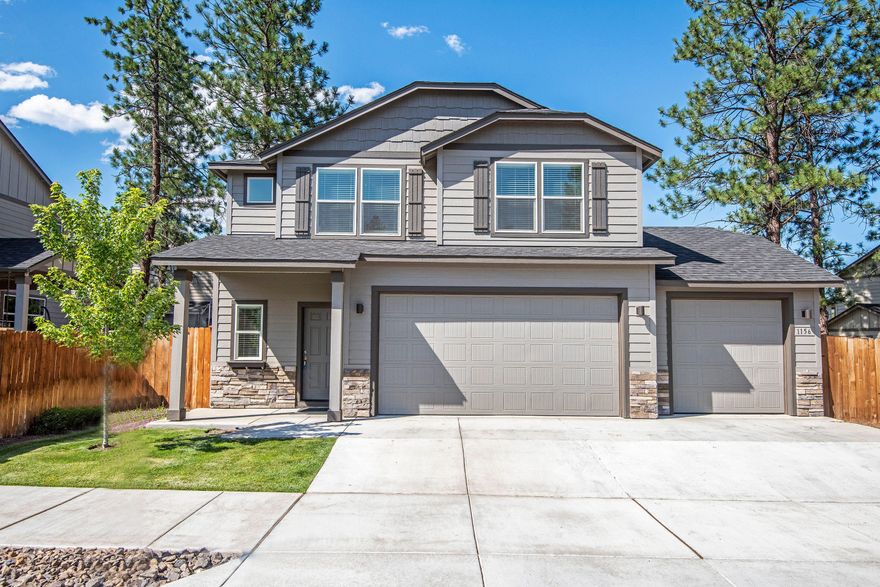 Cascade Mountain Views from upstairs bedrooms! 3 car garage with 4 foot extension! Garage attached to this large, 2,250 sq.fr. home in the Village at Cold Springs. 4 bedrooms and 2 1/2 bathrooms - everything you need. The kitchen has stainless steel appliances. Close to special Sisters Middle School and Sisters High School. Also close to shopping and to the quaint downtown of Sisters, Oregon. The backyard is landscaped and fully fenced. Come see this charming home!