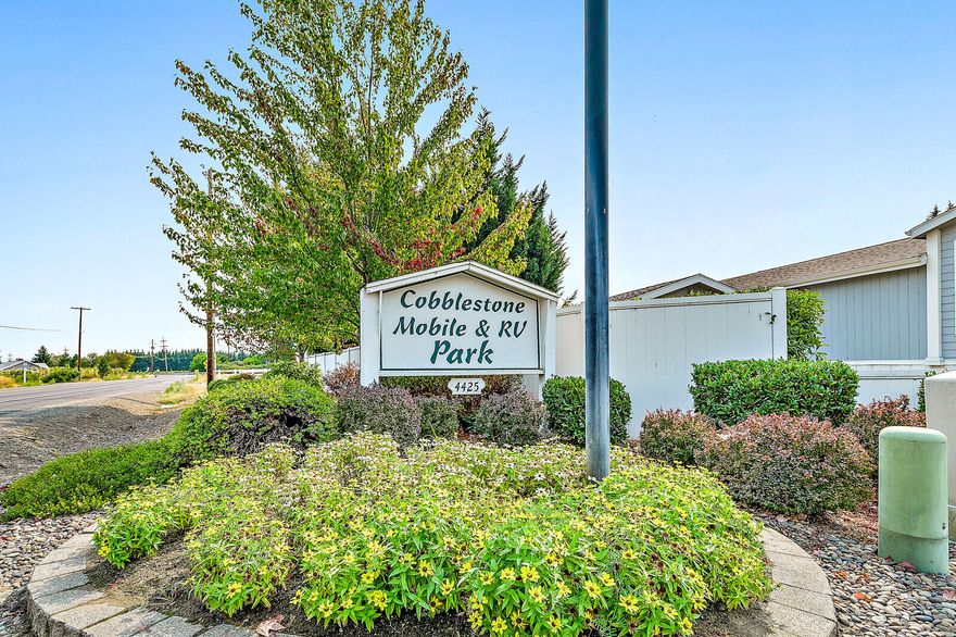 An amazing investment opportunity! Cobblestone Mobile and RV Park is located in beautiful Southern Oregon, just 1.5 miles to Jacksonville. It is a very sought after 55 and over manufactured home park, with 40 manufactured homes, 26 RV spaces, and one frame built home.  The average age of the homes is 2003 in Cobblestone and the park is 7.67 acres. The Historical Bybee House is also listed with this property and is a separate tax lot. The two story beautiful 1887 built Bybee House is a 2400 sq foot home that has been fully restored. There are three rental incomes coming from the Bybee property. The 500 sq foot historical water tower has also been renovated and both structures are fully furnished. The Bybee property is an additional .83 acres and is directly adjacent to Cobblestone. A unique and wonderful property!