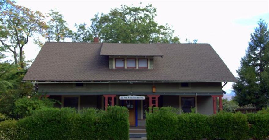 Fantastic location 1 block to Ashland's famed Plaza. Zoned R2 this spacious 1915 built Craftsman can be used as a residence or possible business use with conditional use permit. Check with City of Ashland. Currently operated as Ashland Hostel, a longtime thriving business. The business is not included in the sale. Over 3700 square feet, large covered front porch & 3 parking spaces. 7 bedrooms 4.5 baths & large common areas. This property has a fascinating history & the current owners have completed many upgrades since 2006 including new roof, bath remodel, new carpet on main level, some new windows, rebuilt rear stairs & new fire exit. Explore new vision for this well located gem. Business owners and property owners are separate entities.